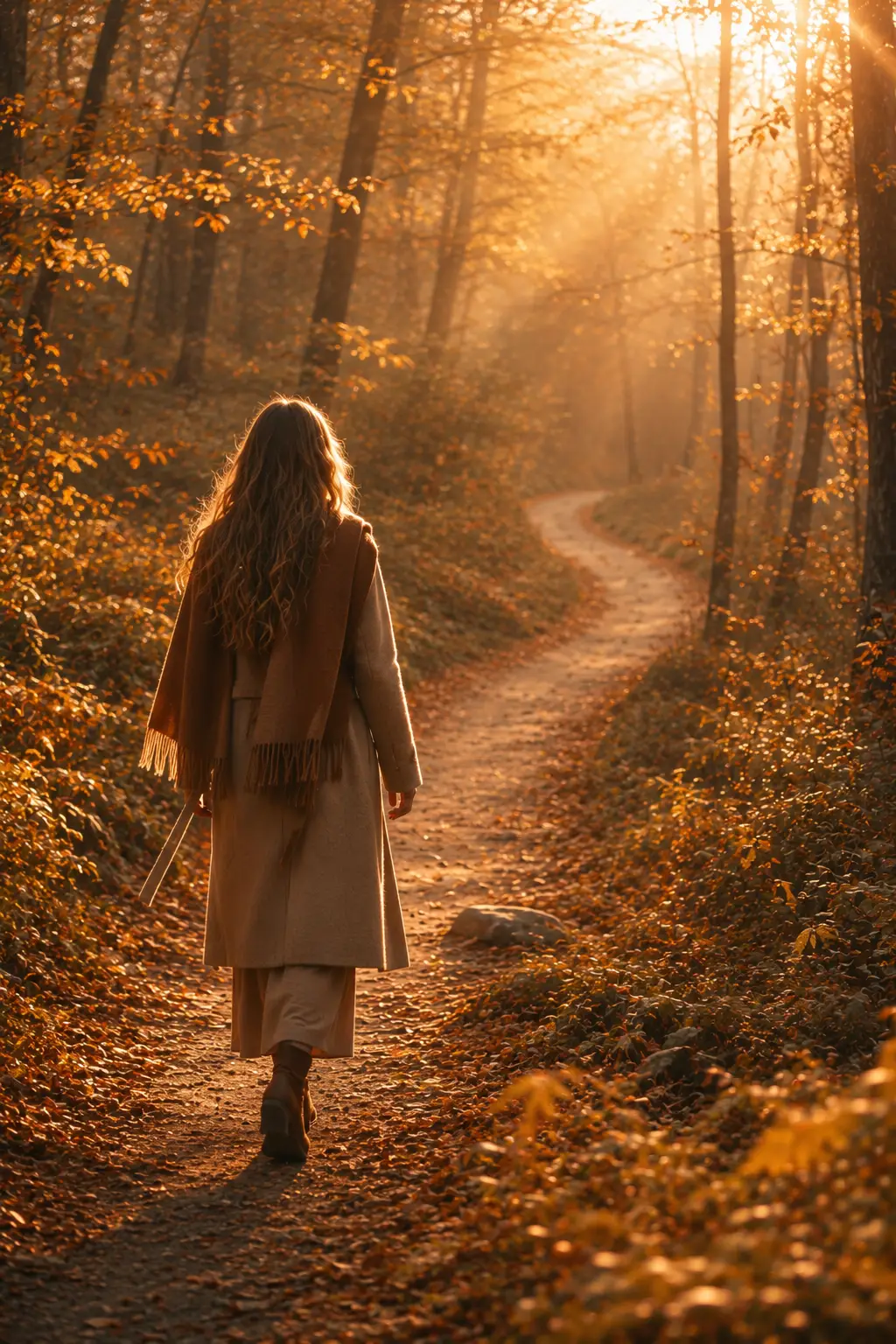 Promenade tranquille sur un chemin naturel